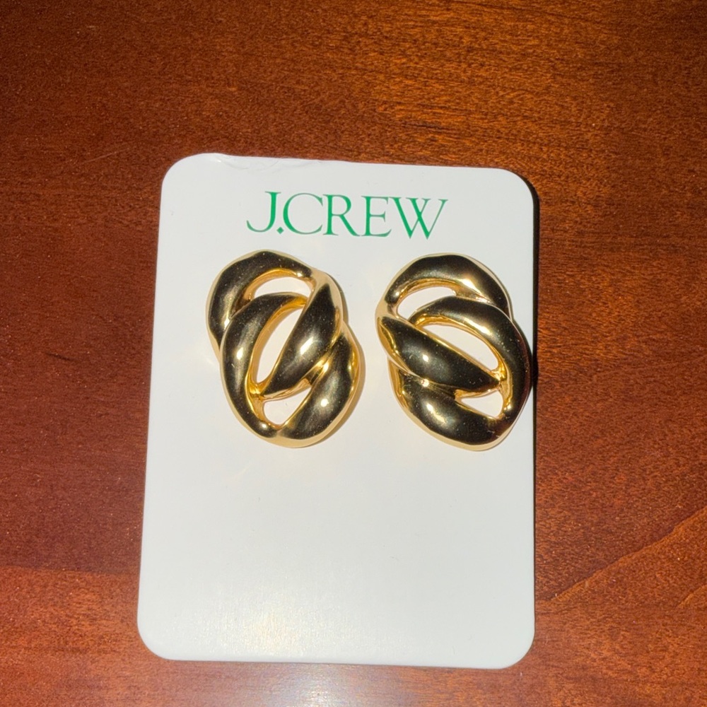 J. Crew Twisted Gold Earrings